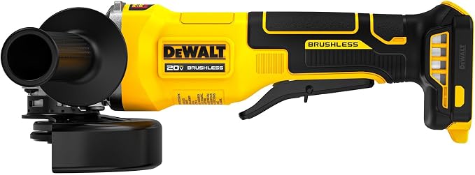 20V MAX* Angle Grinder Tool Cordless Brushless, 4 1/2 Inch, with Paddle Switch and Kickback Brake, Tool Only (DCG413B) | Paddle Switch, Kickback Brake, Tool Only