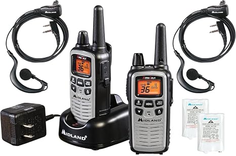 LXT600VP3 FRS License Free Walkie Talkies. Black, 2 Pack | Up to 30 Mile Range Walkie Talkie, 36 Channels, 121 Privacy Codes, NOAA Weather Scan + Alert