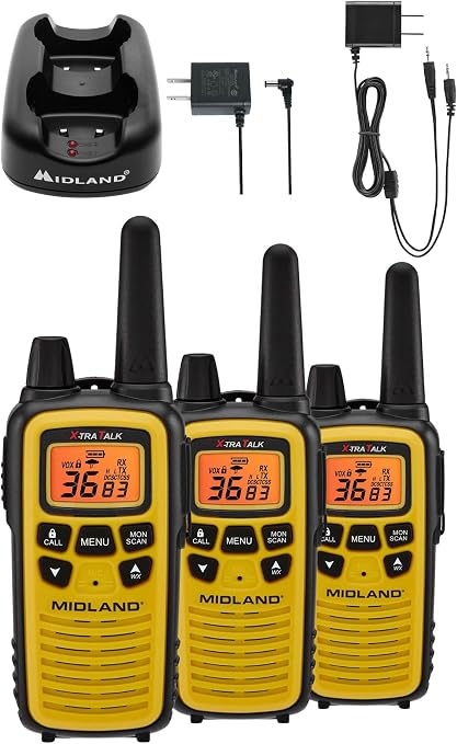 LXT600VP3 FRS License Free Walkie Talkies. Black, 2 Pack | Up to 30 Mile Range Walkie Talkie, 36 Channels, 121 Privacy Codes, NOAA Weather Scan + Alert