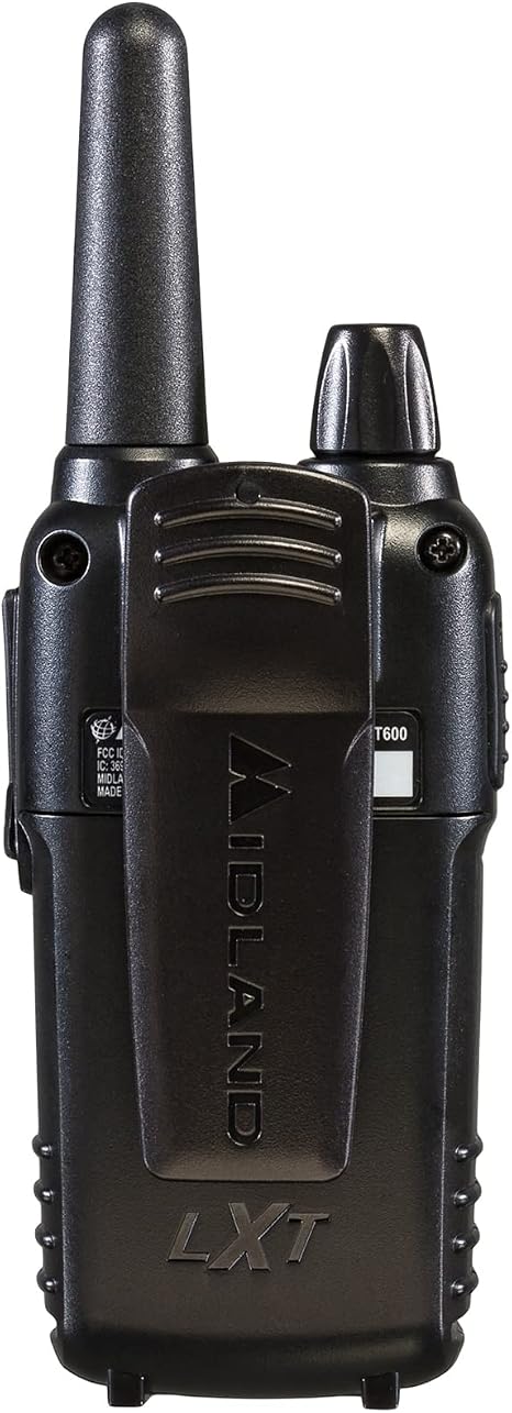 LXT600VP3 FRS License Free Walkie Talkies. Black, 2 Pack | Up to 30 Mile Range Walkie Talkie, 36 Channels, 121 Privacy Codes, NOAA Weather Scan + Alert