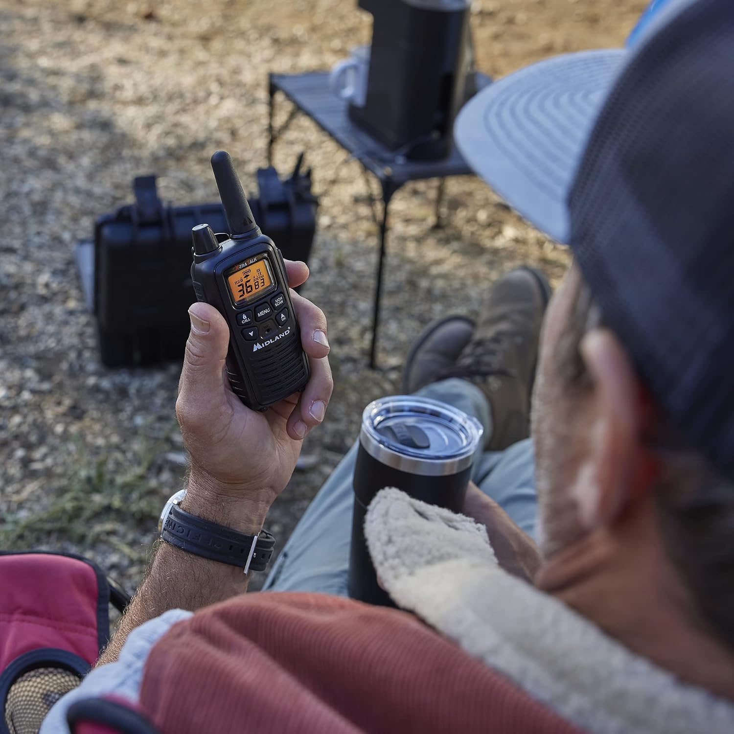LXT600VP3 FRS License Free Walkie Talkies. Black, 2 Pack | Up to 30 Mile Range Walkie Talkie, 36 Channels, 121 Privacy Codes, NOAA Weather Scan + Alert
